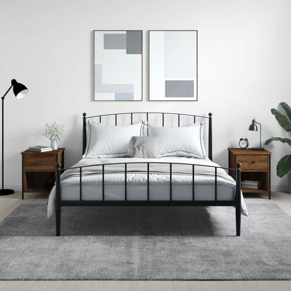 Maison Exclusive - Natborde 2stk egetræ brun 40x42x50cm ingeniørtræ Brun ek