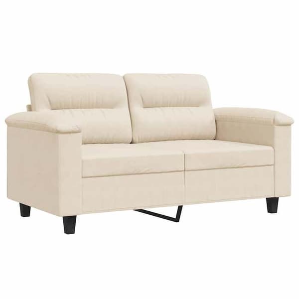 Maison Exclusive - Soffa 2-sits Beige 120 cm Mikrofiber