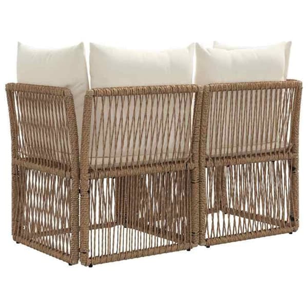Maison Exclusive - Trädgårdsoffa 2-sits Beige polyrotin beige