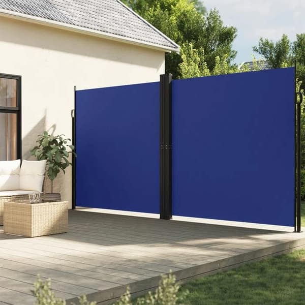 Maison Exclusive - Fällbart sidotak blått 220x1200 cm