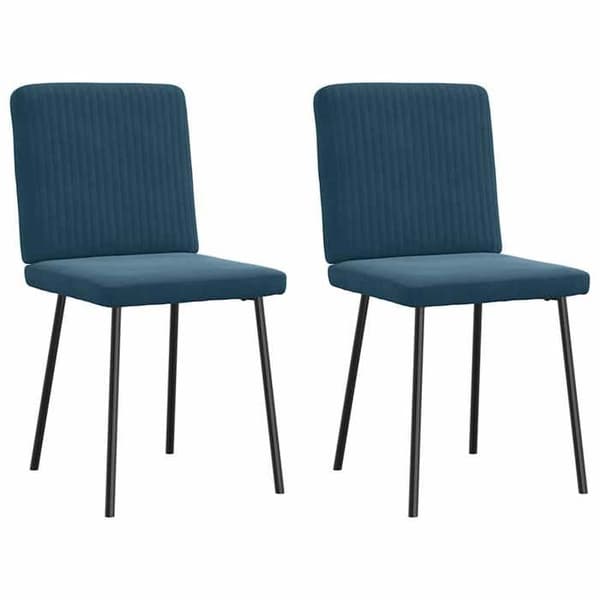 Maison Exclusive - Spisestole sæt af 2 Blå Velour Blå