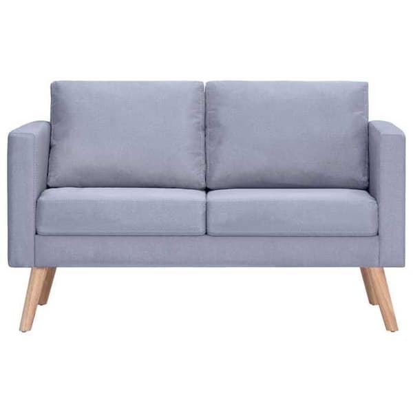 Maison Exclusive - Soffa 2-sits i ljusgrått tyg ljusgrått