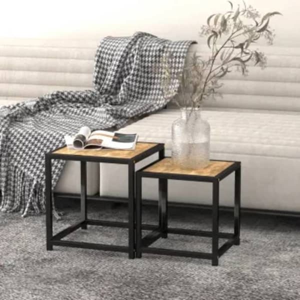Maison Exclusive - Teborde 2 stk MDF Sort og gul