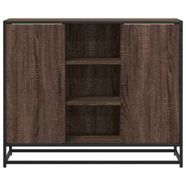 Maison Exclusive - Buffet i brunt egetræ 92x35x76 cm Ingeniørtræ