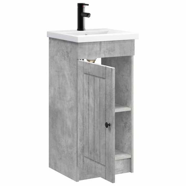 Maison Exclusive - Badeværelsesmøbel med vask Grå beton 42 x 40 x 84,5 cm