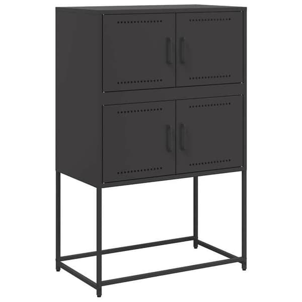 Maison Exclusive - Buffet sort 68,5x38,5x107 cm stål Svart