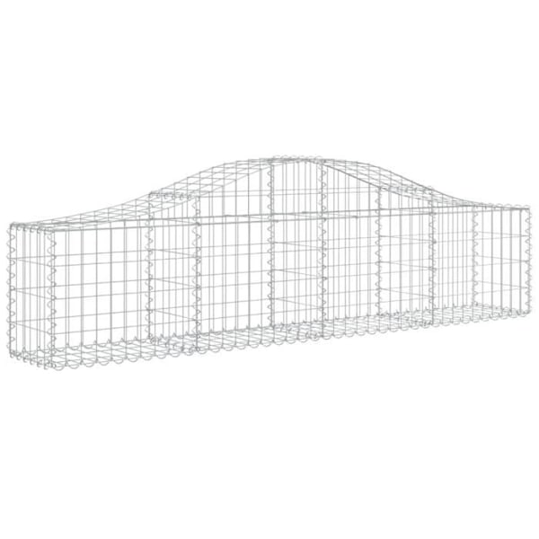 Välvda gabionkorgar 10 st 200x30x40/60 cm Galvaniserat järn Pengar