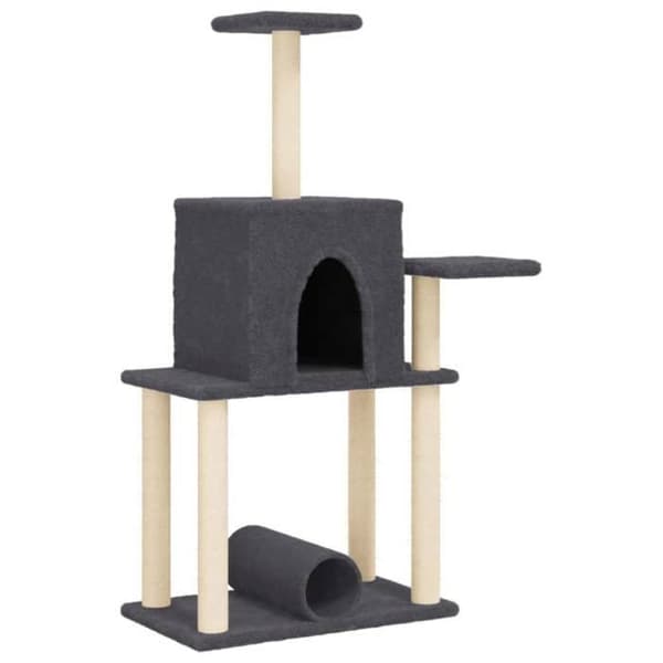 Maison Exclusive - Kattekradsetræ med sisal kløer i mørkegrå 122 cm Mörkgrå