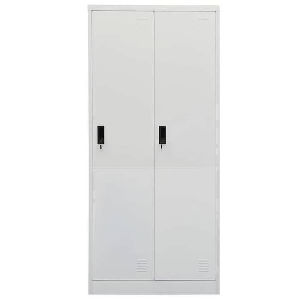 Maison Exclusive - Vaaleanharmaa vaatekaappi 80x50x180 cm Teräs
