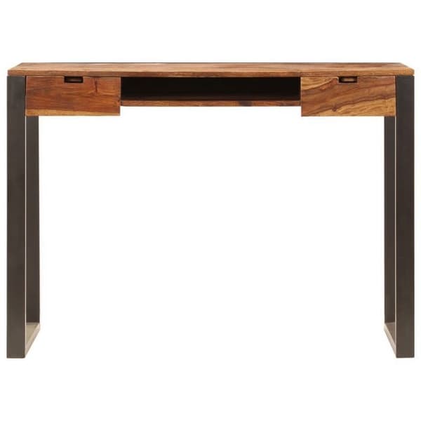 Maison Exclusive - Kontor 110x55x78 cm Solid Seshamträ Stål