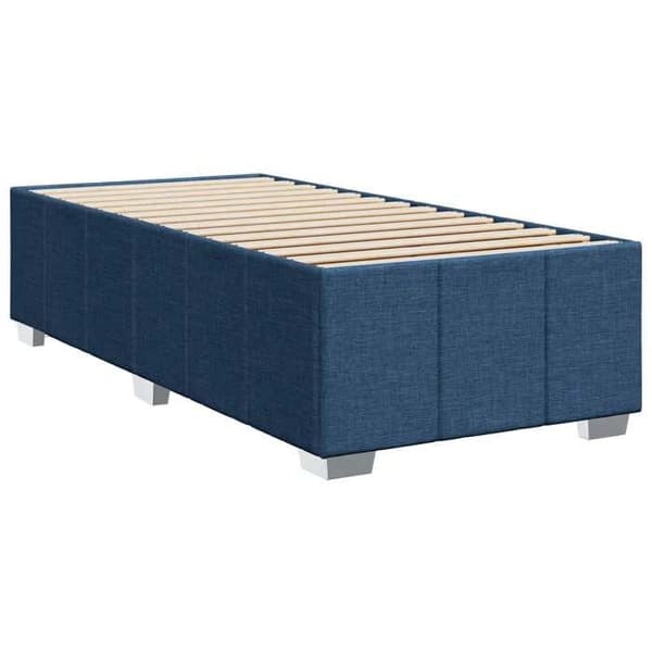 Maison Exclusive - Boxspring säng med madrass Blå 90 x 200 cm Tyg