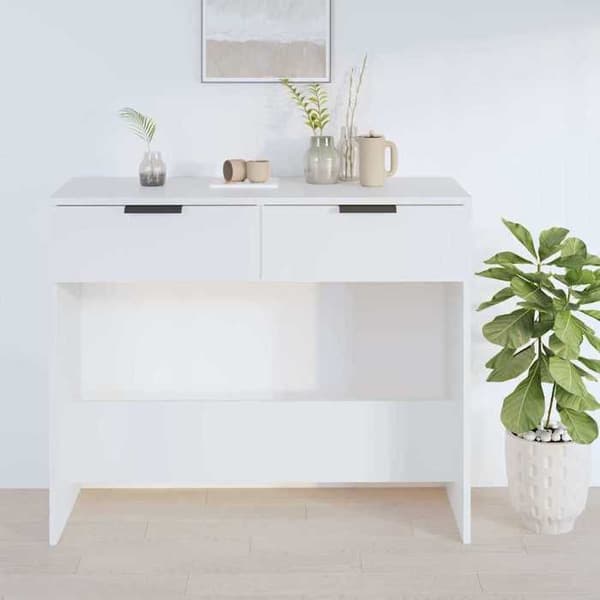 Maison Exclusive - Konsolbord Vit 90x36x75 cm Ingenjörsträ Vit