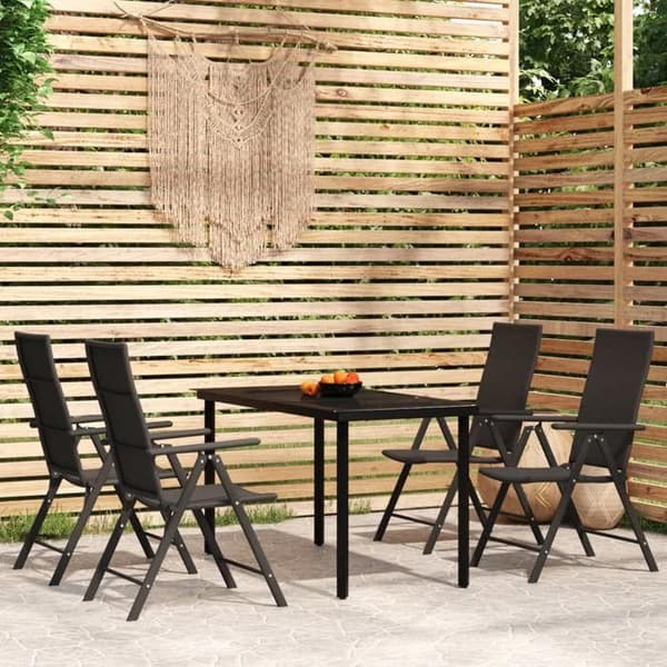 Maison Exclusive - Have spisebordssæt 5 stk Sort