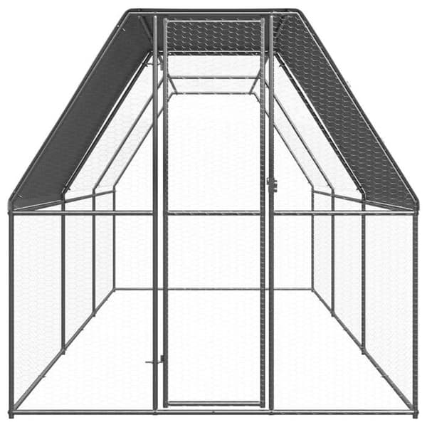 Maison Exclusive - Ude hønsehus 2x6x2 m Galvaniseret stål