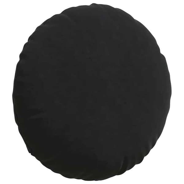 Istuinalustat - EXKLUSIIVINEN KOTI - 2 kappaletta - Musta sametti - Ø50 x 19 cm - Polyesteritäyte Svart
