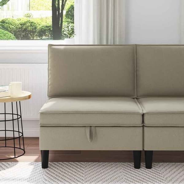 Maison Exclusive - Central sofa med opbevaring Sand Velour