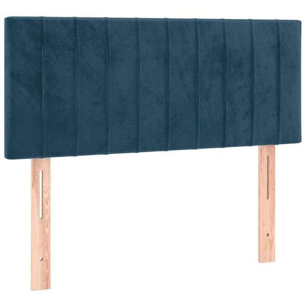 Maison Exclusive - Sänggavel med LED Blå mörk 80x5x78/88 cm Sammet Mörkblå
