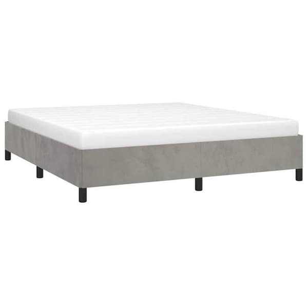 Maison Exclusive - Sängram utan madrass ljusgrå 180x200 cm sammet