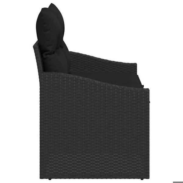 Maison Exclusive - Trädgårdsoffa med kudde 123 x 62 x 69 cm polyrotin