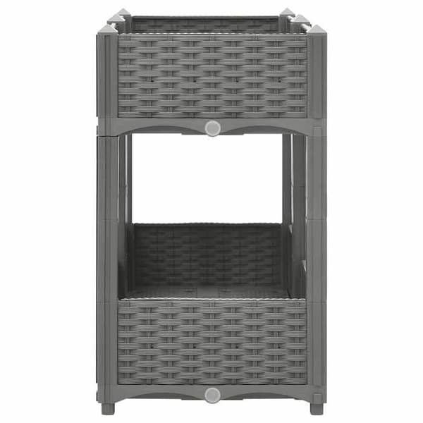 Maison Exclusive - Hævet seng 80x40x71 cm Polypropylen ljusgrått