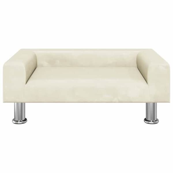 Maison Exclusive - Hundsäng crème 70x45x26,5 cm sammet Grädde