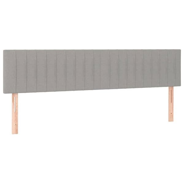 Maison Exclusive - LED Hovedgærde Lys Grå 200x5x78/88 cm Stof ljusgrått