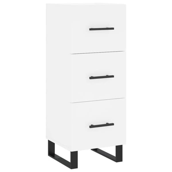 Maison Exclusive - Vit buffé 34,5x34x90 cm ingenjörsträ