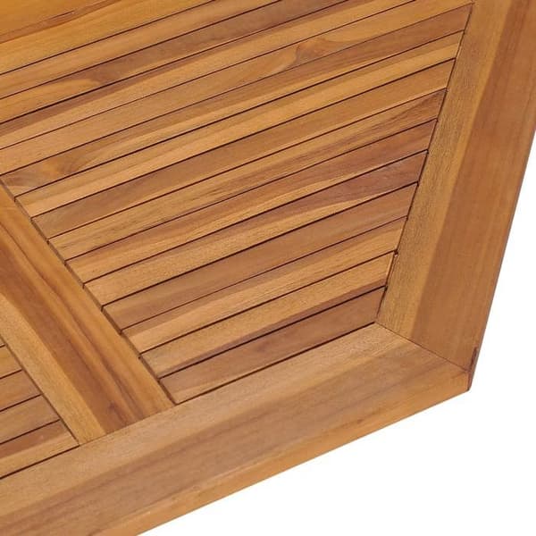 Maison Exclusive - Fällbart trädgårdsdiningbord 110x110x75 cm i massivt teak