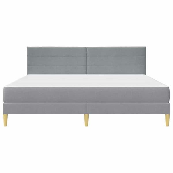 Maison Exclusive - Vaaleanharmaa sänkykehys 200 x 200 cm Polyesteri Ljusgrått