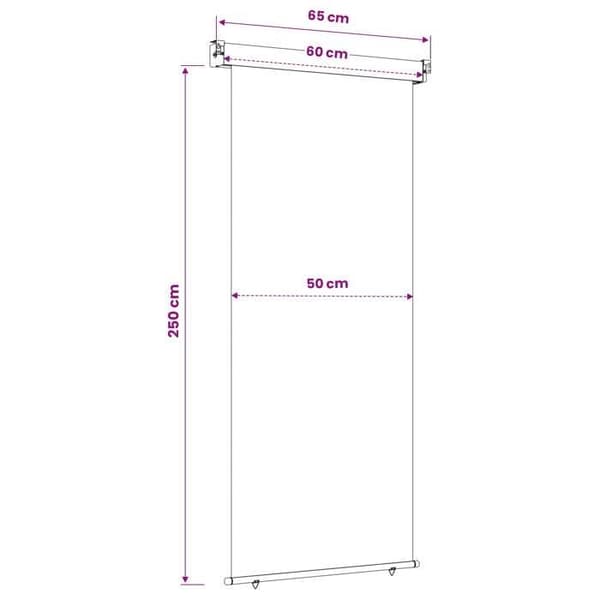 Maison Exclusive - Balkongsidobutik 60 x 250 cm 100% polyester järn stål