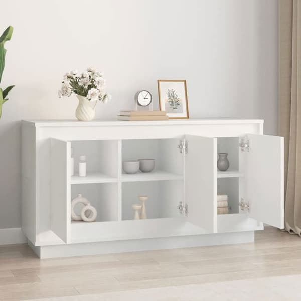 Maison Exclusive - Vit buffé 102x35x55 cm ingenjörsträ