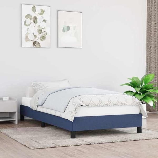 Maison Exclusive - Sengestel uden madras blå 90x190 cm stof