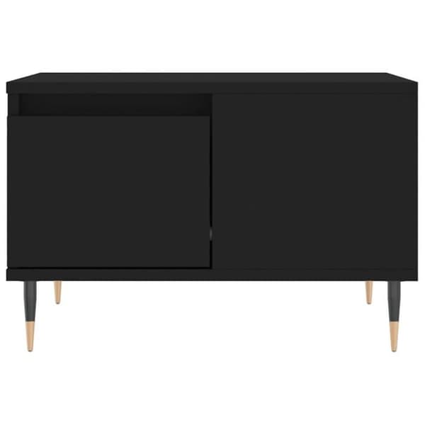 Maison Exclusive - Sort sofabord 55x55x36,5 cm i ingeniørtræ Svart