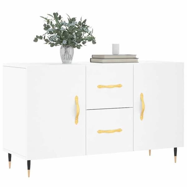 Maison Exclusive - Vit buffé 100x36x60 cm ingenjörsträ
