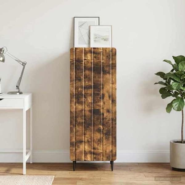 Maison Exclusive - Buffé Ek rökig 34,5 x 33 x 92 cm Ingenjörsträ