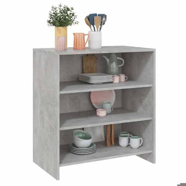 Maison Exclusive - Buffé Grå betong 70x40,5x75 cm Ingenjörsträ