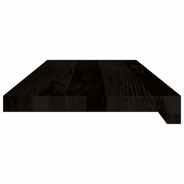 Trappe - EKSKLUSIV HUS - 12 dele - Massivt egetræ - Brun-sort - 70x25x2 cm brun-svart