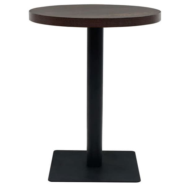 Maison Exclusive - Bistrobord MDF och stål Rund 60 x 75 cm Mörk ask