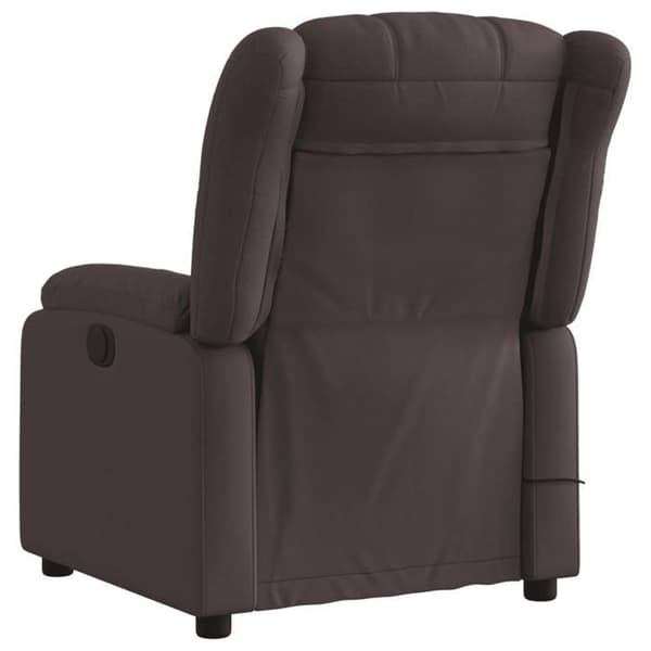 Maison Exclusive - Recliner massagestol Mörkbrun Tyg Mörkbrun