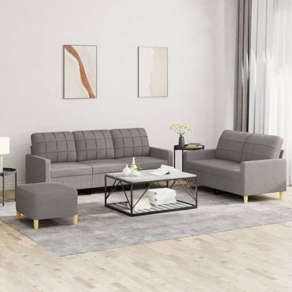 Maison Exclusive - Sæt af 3 sofaer med puder Taupe Stof