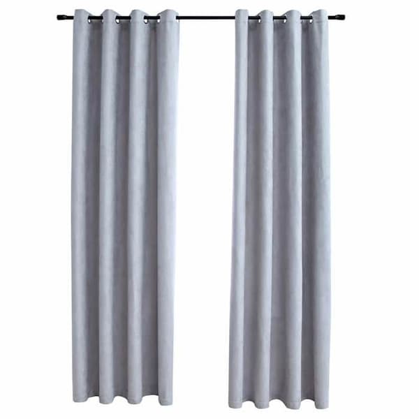 Valoeste - Maison Exclusive - Harmaa 140x245 cm - Samettinen pinta - Metallirenkaat Grå