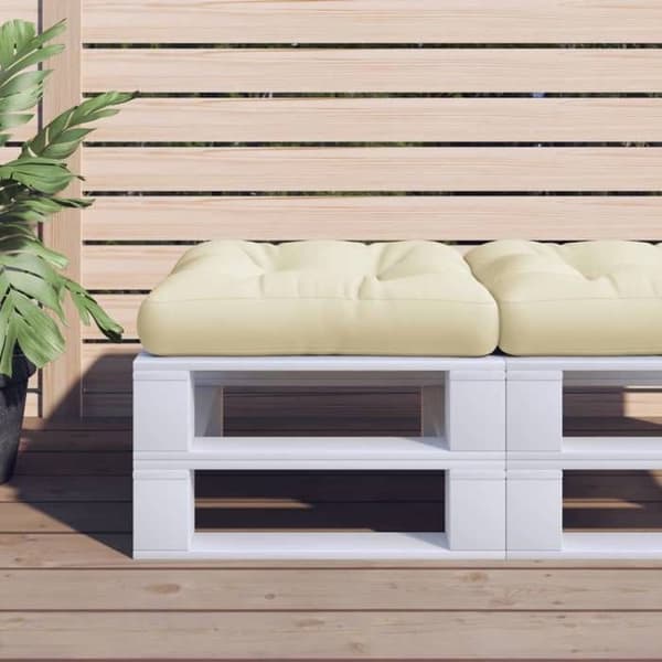Maison Exclusive - Kermanvärinen patja 60x60x12 cm kangas Grädde