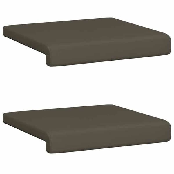 Maison Exclusive - Bænk pude 2 stk Kunstlæder Grå Dybde 35 cm