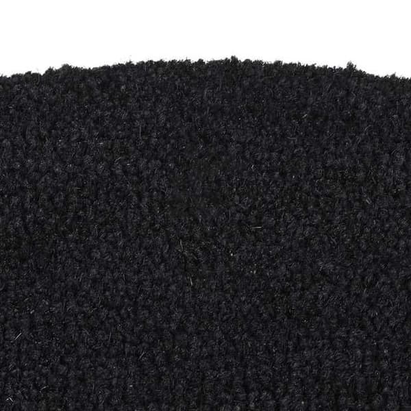 Maison Exclusive - Sort halvmåne dørmåtte 50x80 cm tuftet kokosfiber Svart
