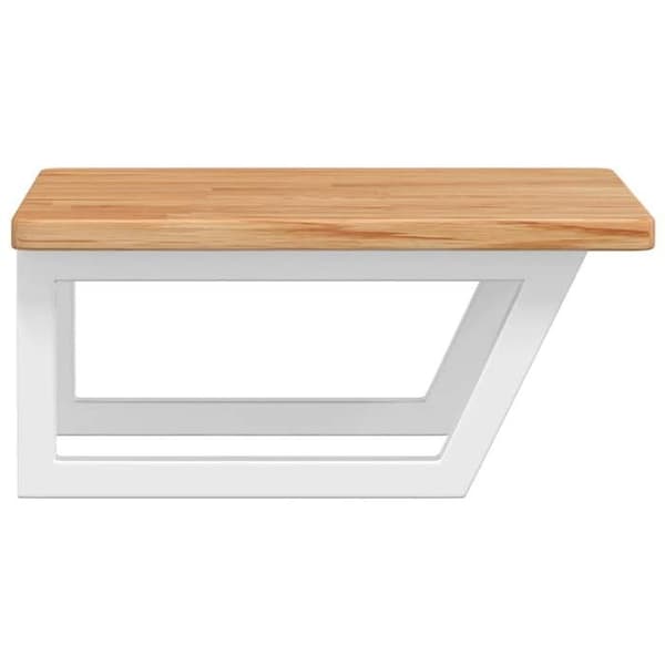 Væghylde til vask - MAISON EXCLUSIVE - Mod. 50 cm - Stål - Massivt egetræ - Pladsbesparende ophængt
