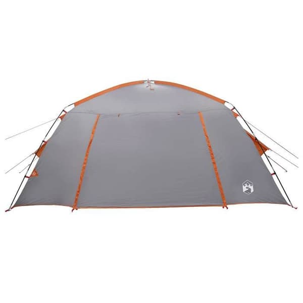 Maison Exclusive - Tältstuga Grå och orange 400 x 210 x 180 cm Polyester