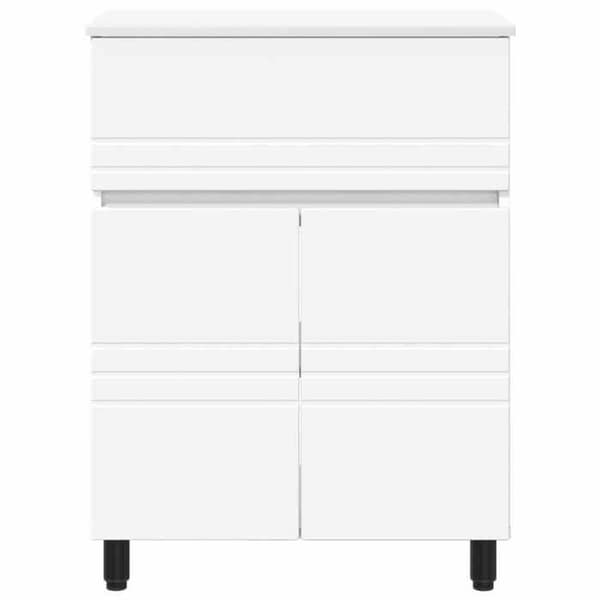 Maison Exclusive - Badrumsspegel med vit enhet 60 x 35 x 80 cm Vit