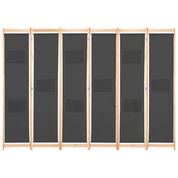Adskillelse - Eksklusivt Hus - 6 paneler - Grå - 240 x 170 x 4 cm Grå