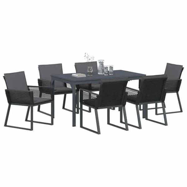 Maison Exclusive - 7 pc have spisebordssæt Anthracit antracit