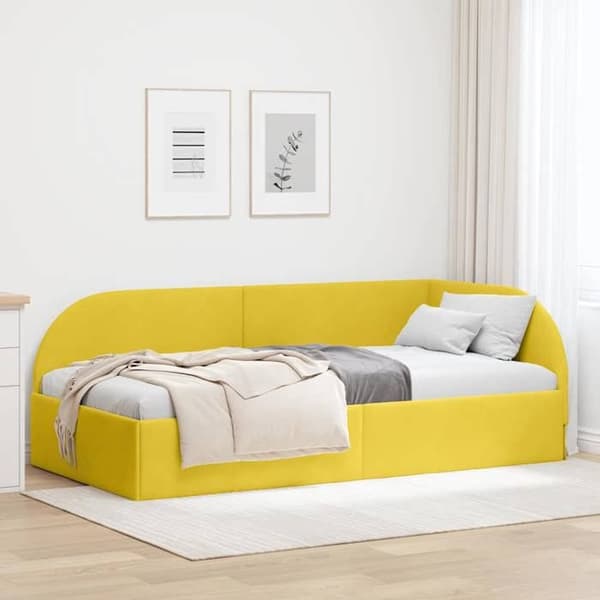 Maison Exclusive - Keltainen kulmasänky 80 cm x 200 cm Sametti